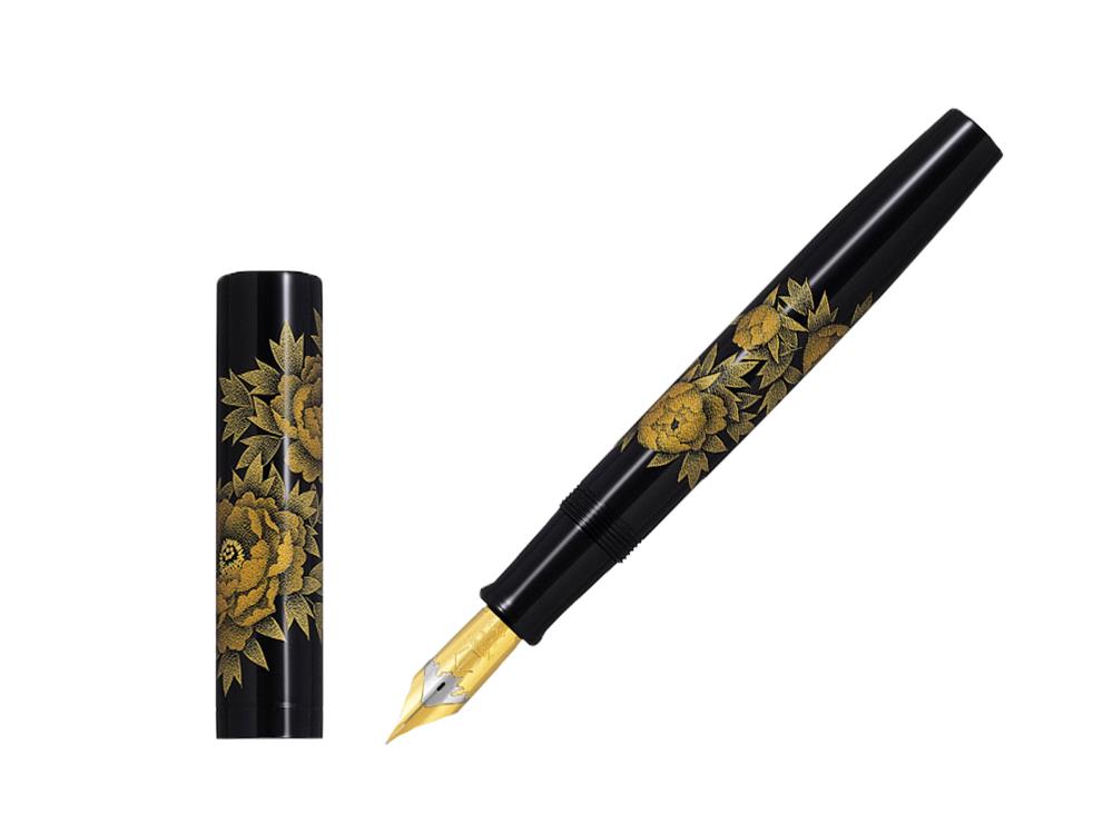 Namiki Chinkin Peony Fountain Pen, Urushi lacquer, FNFVC-70M-BN