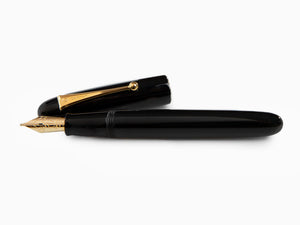 Namiki Yukari Urushi Black lacquer No.20 Fountain Pen, Gold, FNK-128S-B