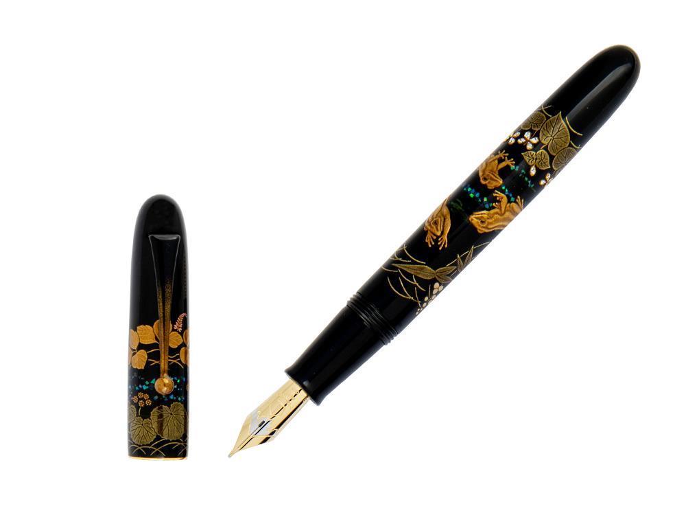 Namiki Yukari Royale Frog Fountain Pen, Urushi lacquer, Gold, Maki