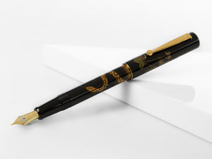Namiki Yukari Zodiac Snake Fountain Pen, Urushi lacquer, FNV-20M-MI