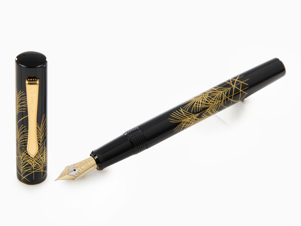 Namiki Chinkin Silver Grass (Susuki) Fountain Pen, Maki-e, FNVC-10M-SU