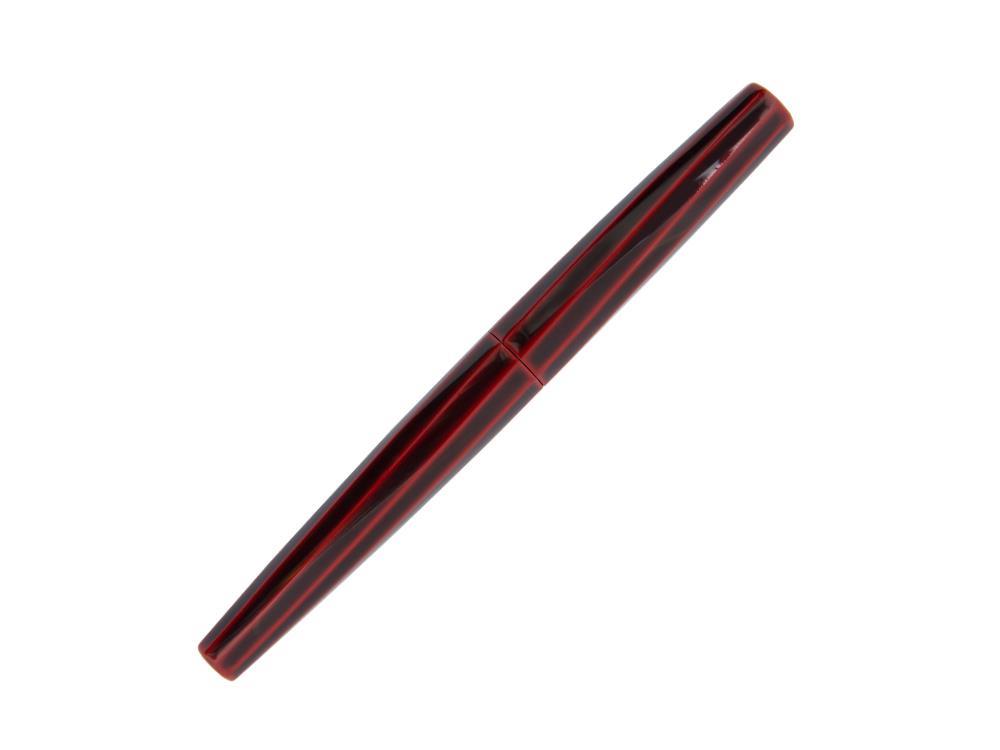 Nakaya Cigar Fountain Pen Portable, Aka-Tamenuri, Decapod TW, Ruthenium