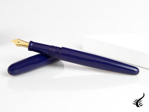 Nakaya Cigar Long Shobu Fountain Pen, Ebonite, 14k Gold