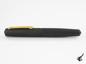 Nakaya Writer Fountain Pen Black Hairline, Piccolo, Ebonite, Gold nib