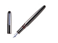 Nakaya Writer Long Fountain Pen Kuro-Tamenuri, Ebonite, Rhodium plated