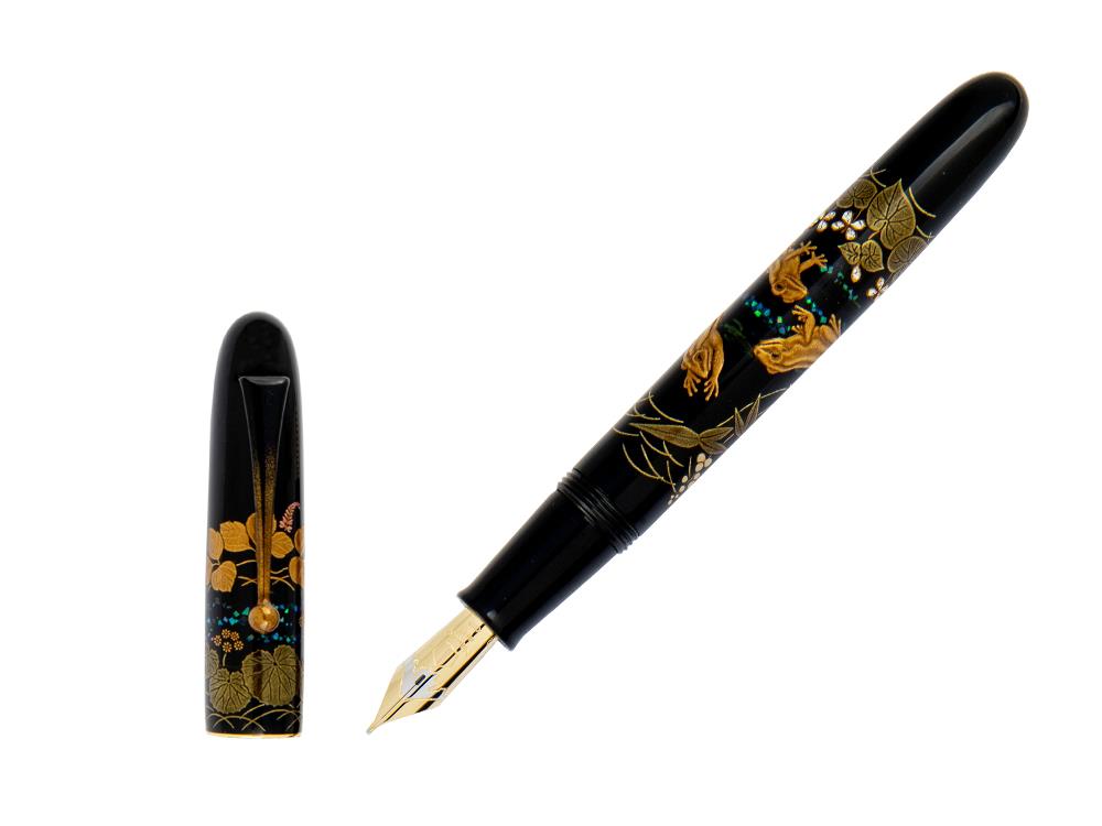Namiki Yukari Royale Frog Fountain Pen, Urushi lacquer, Gold, Maki