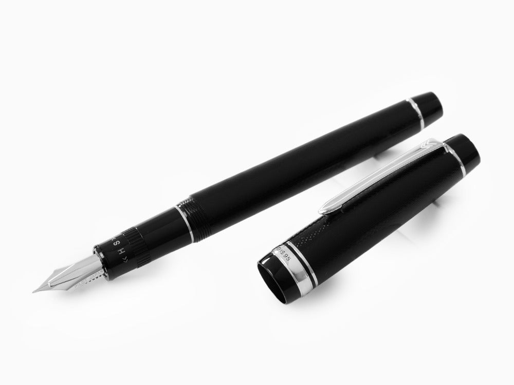 Pilot Justus 95 Fountain Pen, Resin, Rhodium trim, Black, FJ-3MRR