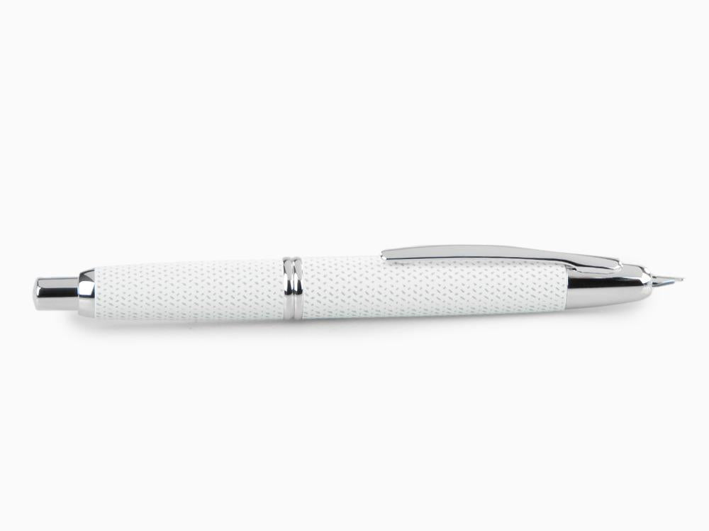Pilot Capless Carbonesque Fountain Pen, White, FK-1500-GRAF-WHITE