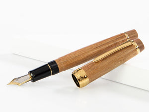 Pilot Custom Enju Fountain Pen, Wood, Gold plated, Brown, FKV-5MK-ME