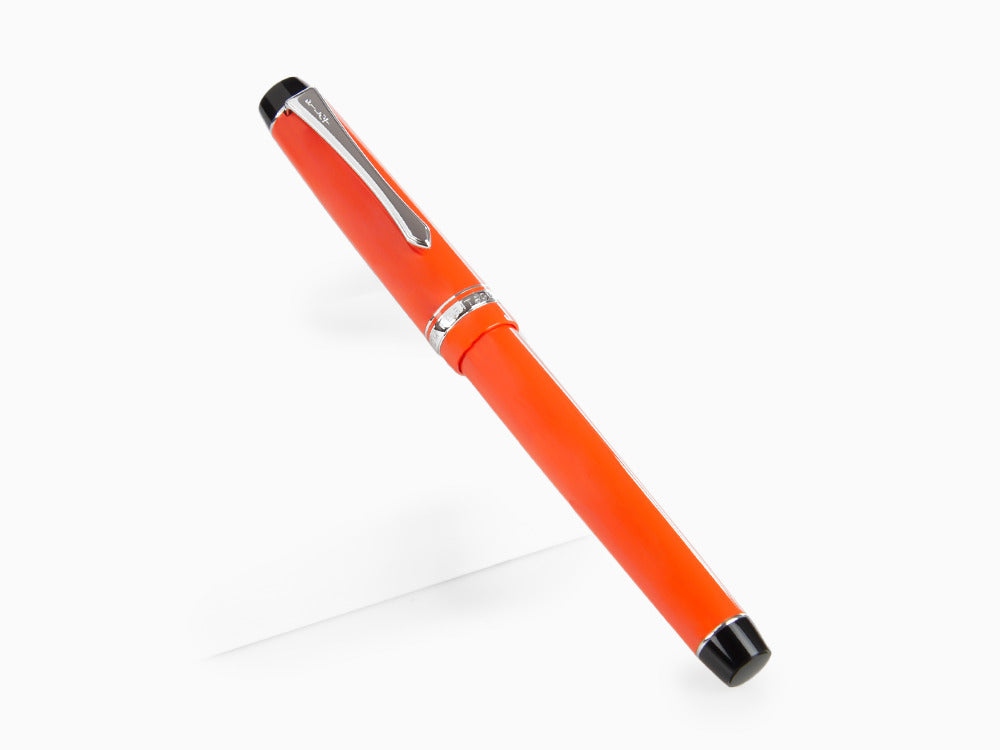 Pilot Custom Heritage 91 Fountain Pen, Resin, Chrome, Orange, NH91R