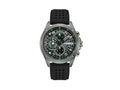 Police Cipher Quartz Watch, PVD Gun Metal, 45 mm, Green, PEFGO0000101