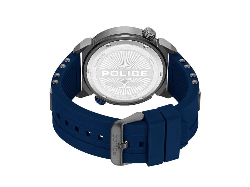 Police Boa Quartz Watch, PVD, 48 mm, Blue, PEWGM0071803