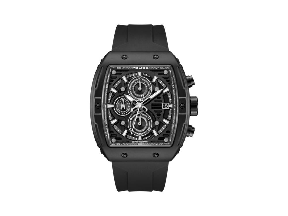 Police Connector Quartz Watch, 46 mm, Black, PEWGO0000702