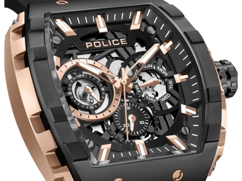 Police Flash Quartz Watch, 48 mm, Black, PEWGQ0063006