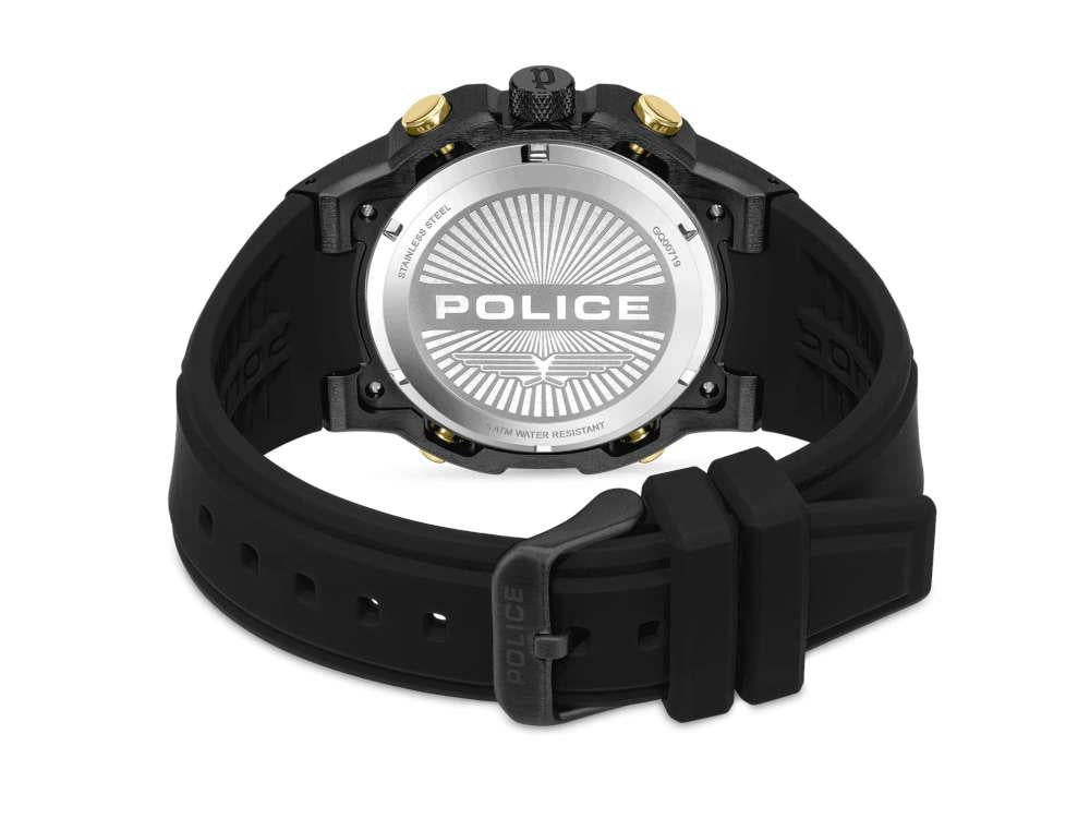 Police Challenger Quartz Watch, PVD, 46 mm, Black, PEWGQ0071901