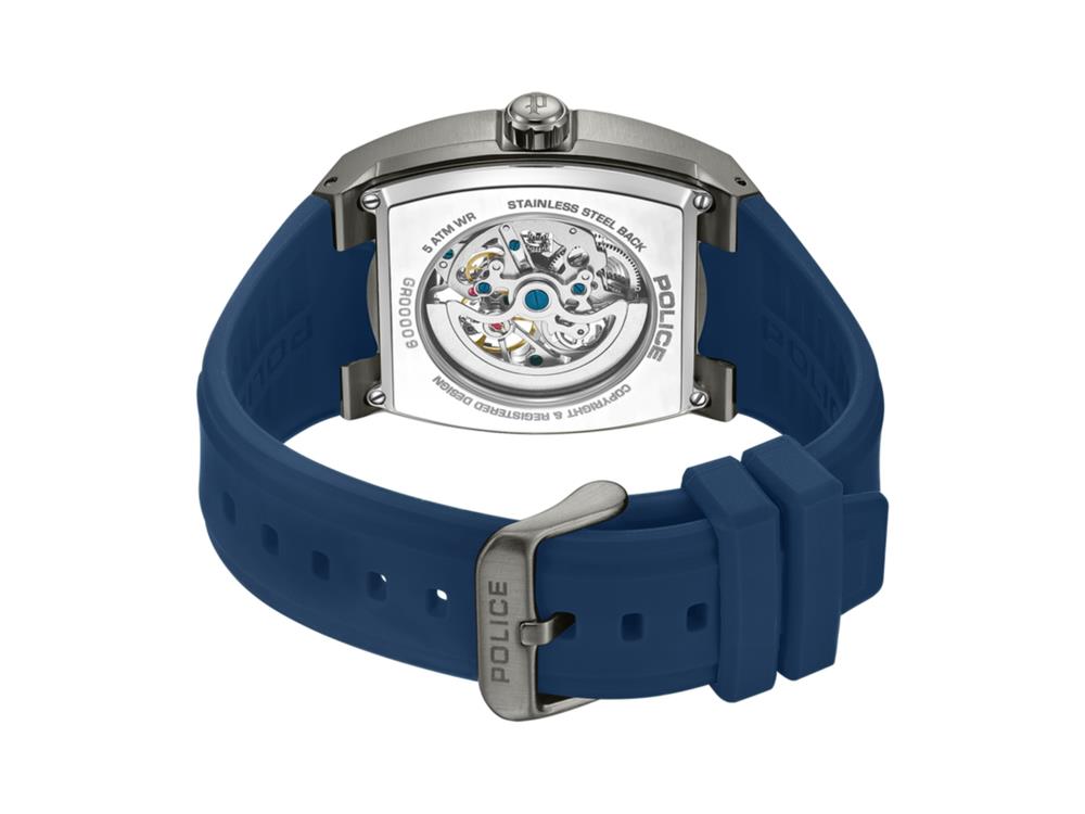 Police Skeletor Automatic Watch, 42 mm, Grey, PEWGR0000902
