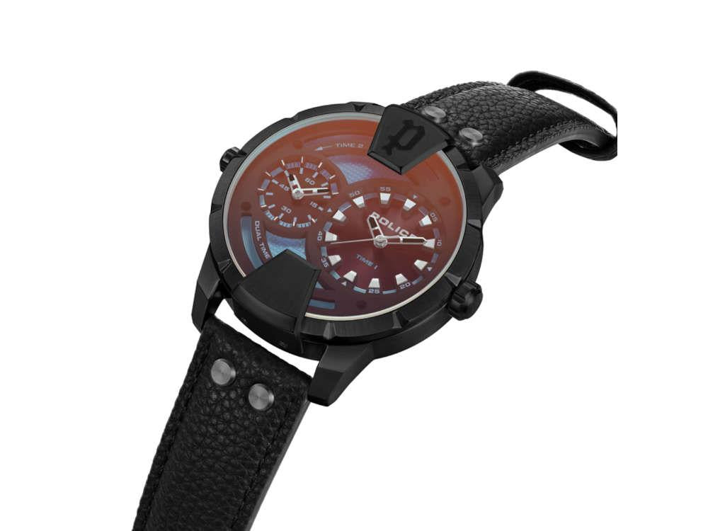 Police Huntley Quartz Watch, PVD, 48 mm, Black, PEWJA0022001