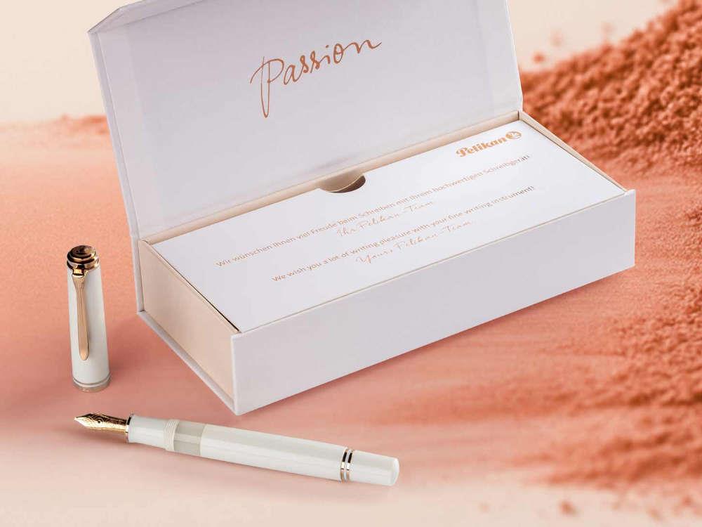 Pelikan M600 White & Rose Gold Fountain Pen, Special Edition, 300014586
