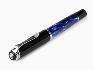 Pelikan Classic M205 Fountain Pen, Blue Marble, Chrome trim, 801973