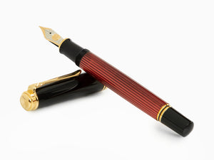 Pelikan Souverän 800 Black-Red Fountain Pen, Resin, 816571KIT
