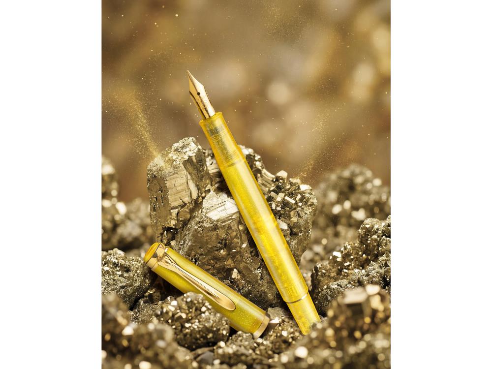 Set Pelikan M200 Pyrite Fountain Pen + Ink, Special edition, 828772