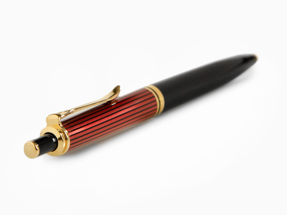 Pelikan K400 Ballpoint pen, Black and red, Gold trim, 925289