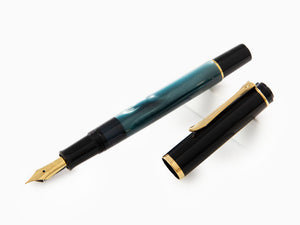 Pelikan Classic 200 Fountain Pen, Marbled, Green, Gold trim, 984195KIT