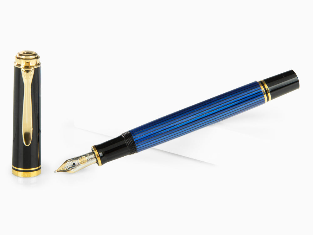 Pelikan Fountain Pen Souverän M400 - Black & Blue - 14k Gold Nib, 994947