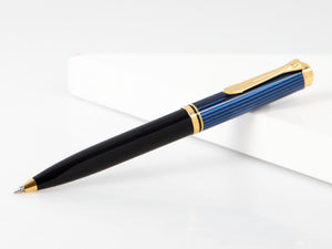 Pelikan K600 Ballpoint pen, Black and blue, Gold trim, 988378