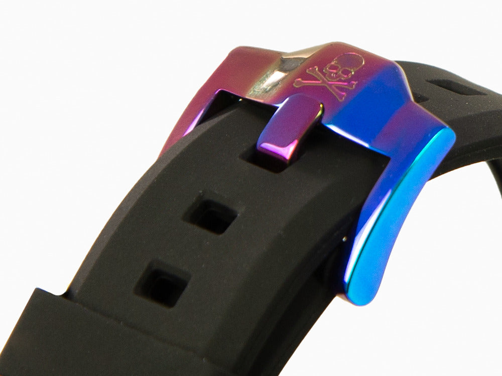 Philipp Plein The Skull Rainbow Quartz Watch, PVD, Black, 44 mm, PWAAA2123