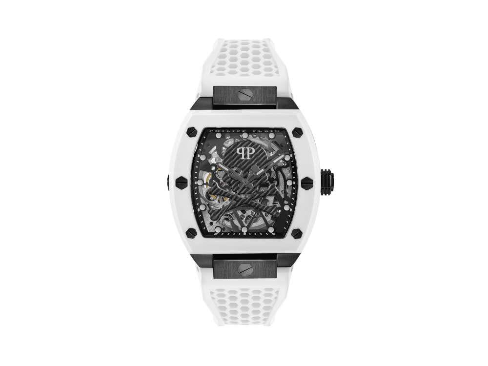 Philipp Plein The Skeleton Automatic Watch, PVD, Grey, 44 mm, PWBAA2424