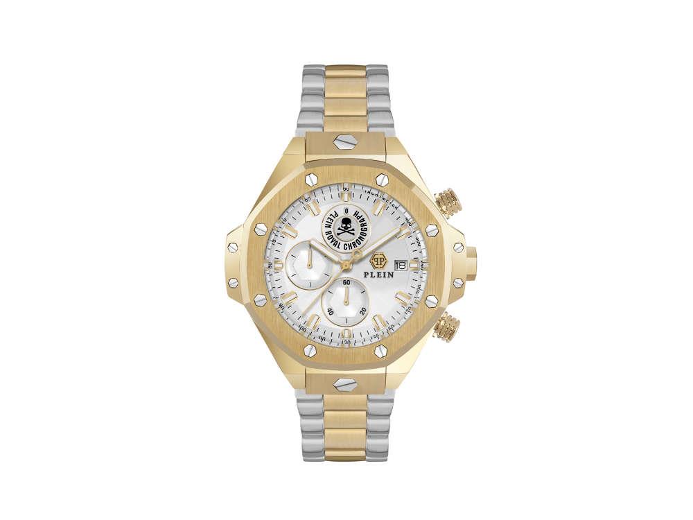 Philipp Plein Chrono Royal Sport-Tech Quartz Watch, Silver, 46mm, PWLFA0525