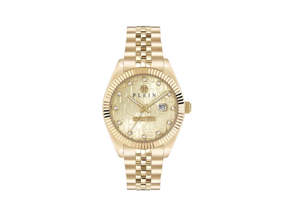 Philipp Plein Superlative Date Quartz Watch, Gold, 41 mm, PWMFA0525