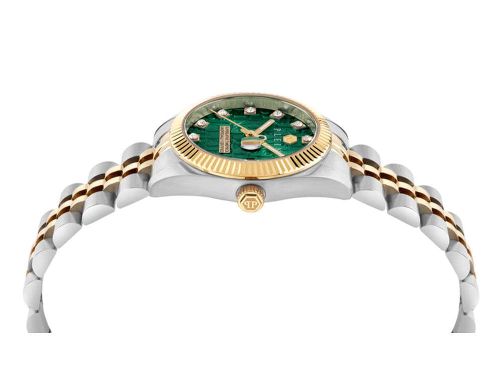 Philipp Plein Date Superlative Quartz Watch, Green, 28 mm, PWNFA0325