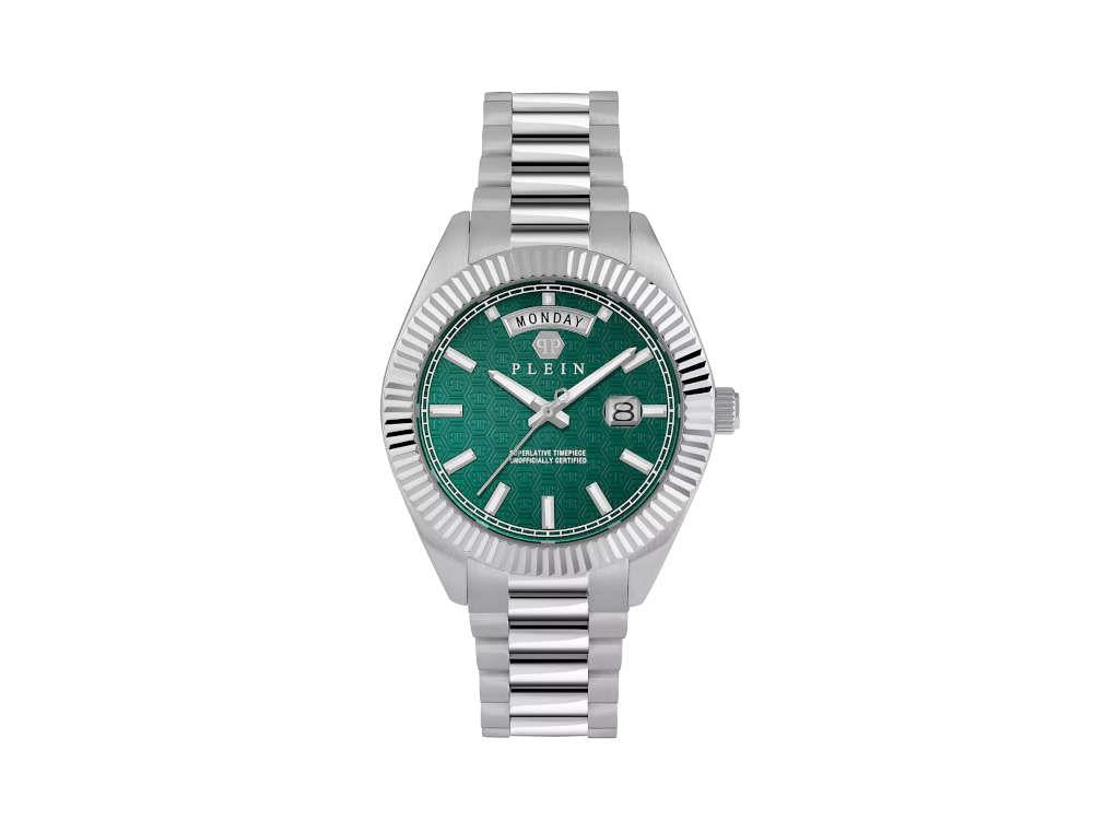Philipp Plein Date Superlative Quartz Watch, Green, 42 mm, PWPNA0124