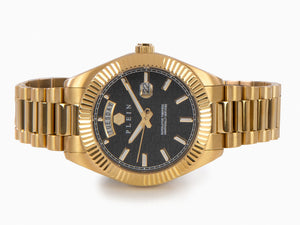 Philipp Plein Date Superlative Quartz Watch, PVD Gold, Black, 42 mm, PWPNA0424