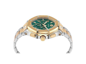 Philipp Plein Chrono Royal Quartz Watch, PVD Gold, Green, 46 mm, PWPRA0324