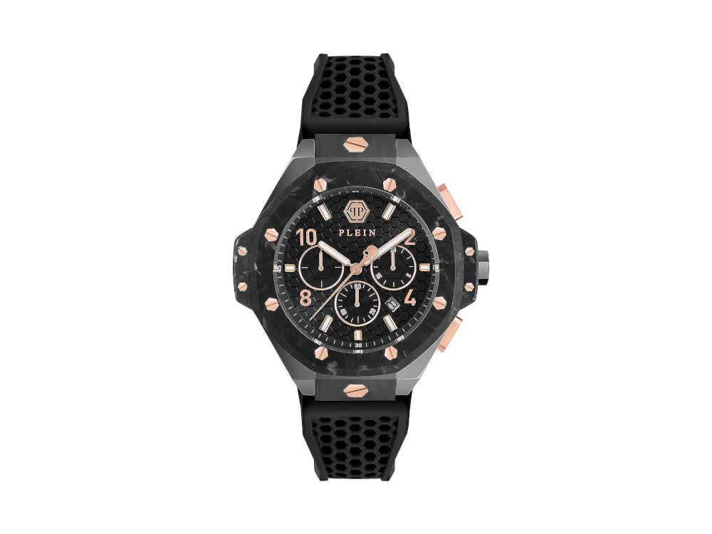Philipp Plein Chrono Royal Quartz Watch, PVD, Black, 46 mm, PWPRA0524