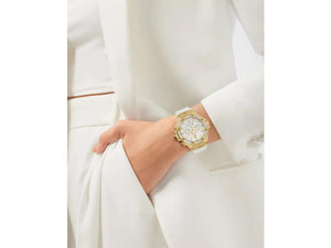 Philipp Plein Plein Chrono Royal Quartz Watch, PVD Gold, White, 42 mm, PWPSA0624