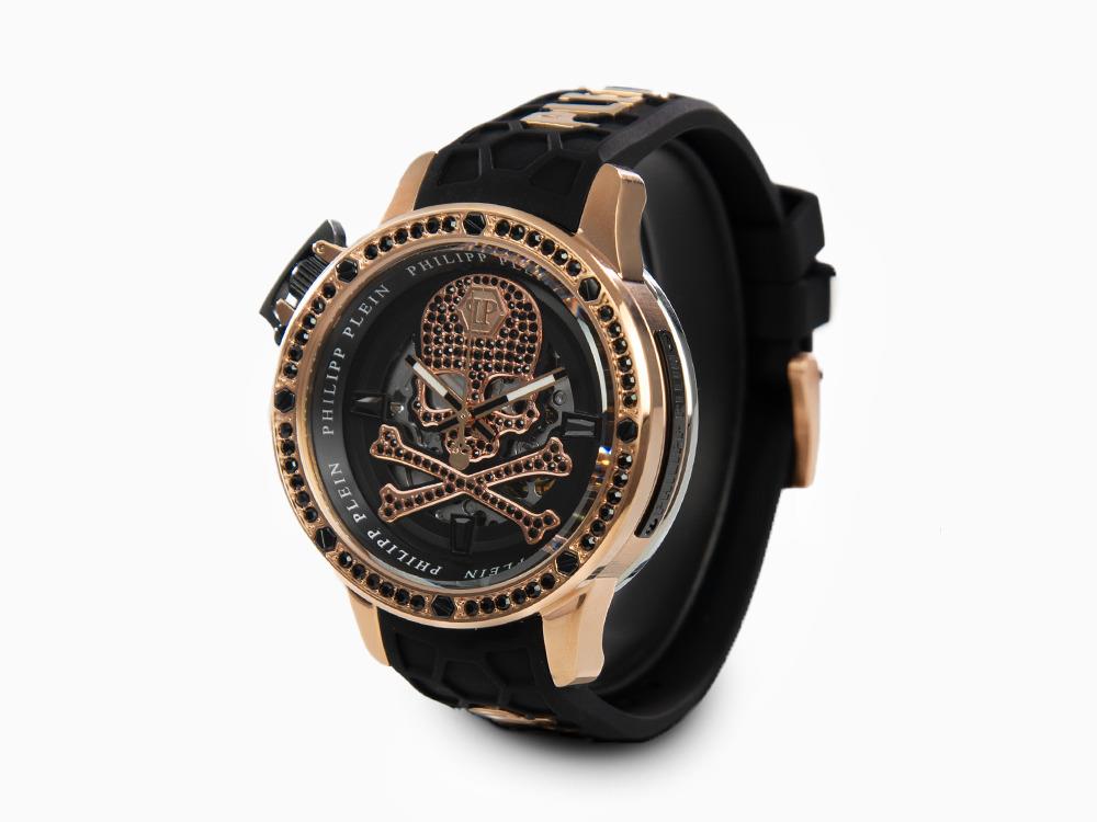 Philipp Plein Rich Automatic Watch, PVD Gold, Black, 46 mm, PWUAA0323
