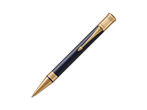 Parker Duofold Ballpoint Pen, Lacquer, Gold Trim, Blue, 1931373