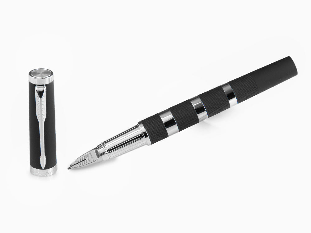 Parker Ingenuity Fountain Pen, Lacquer, Chrome Trim, Black, 1931469