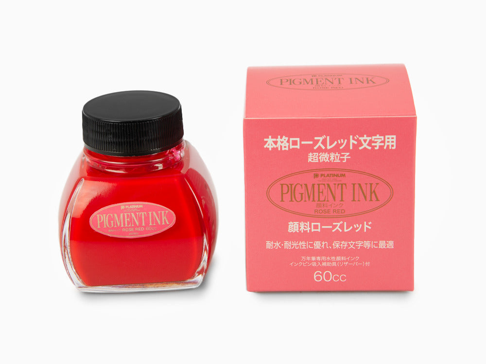 Platinum Ink Bottle, 60ml. Red, Pigment ink