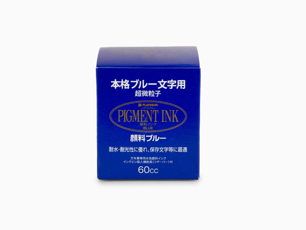 Platinum Ink Bottle, 60ml. Blue, Pigment ink