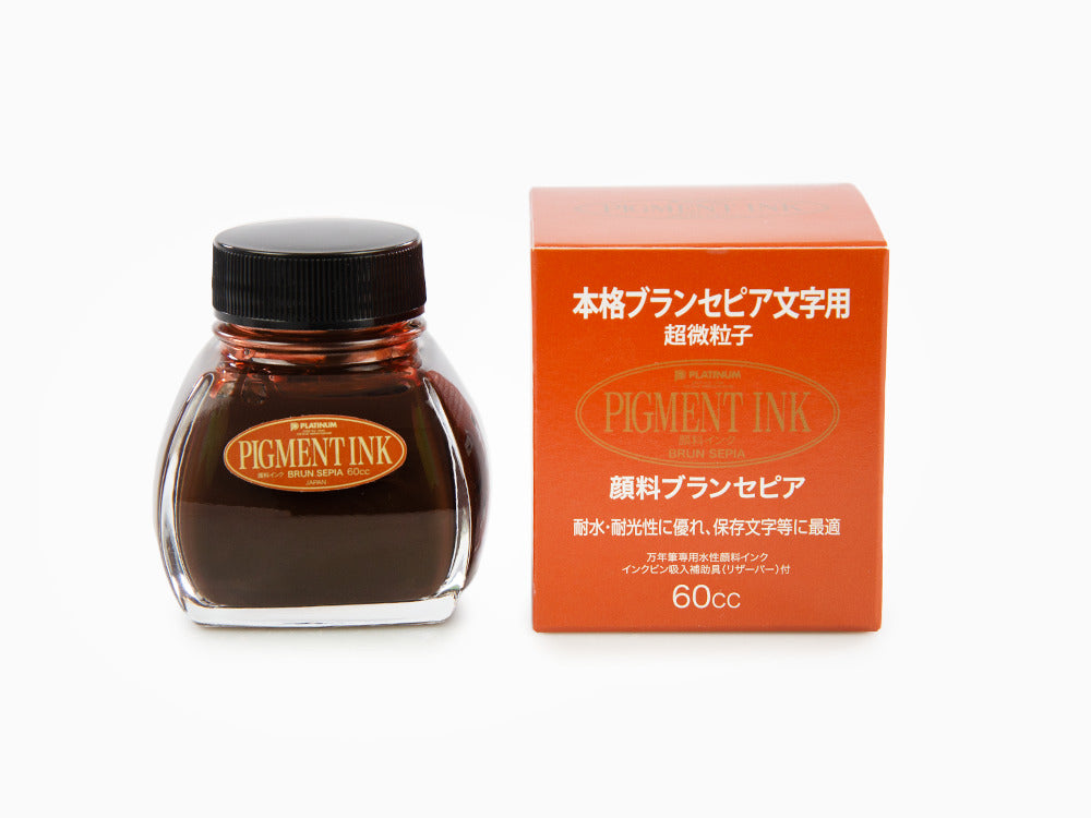 Platinum Ink Bottle, 60ml. Sepia, Pigment ink