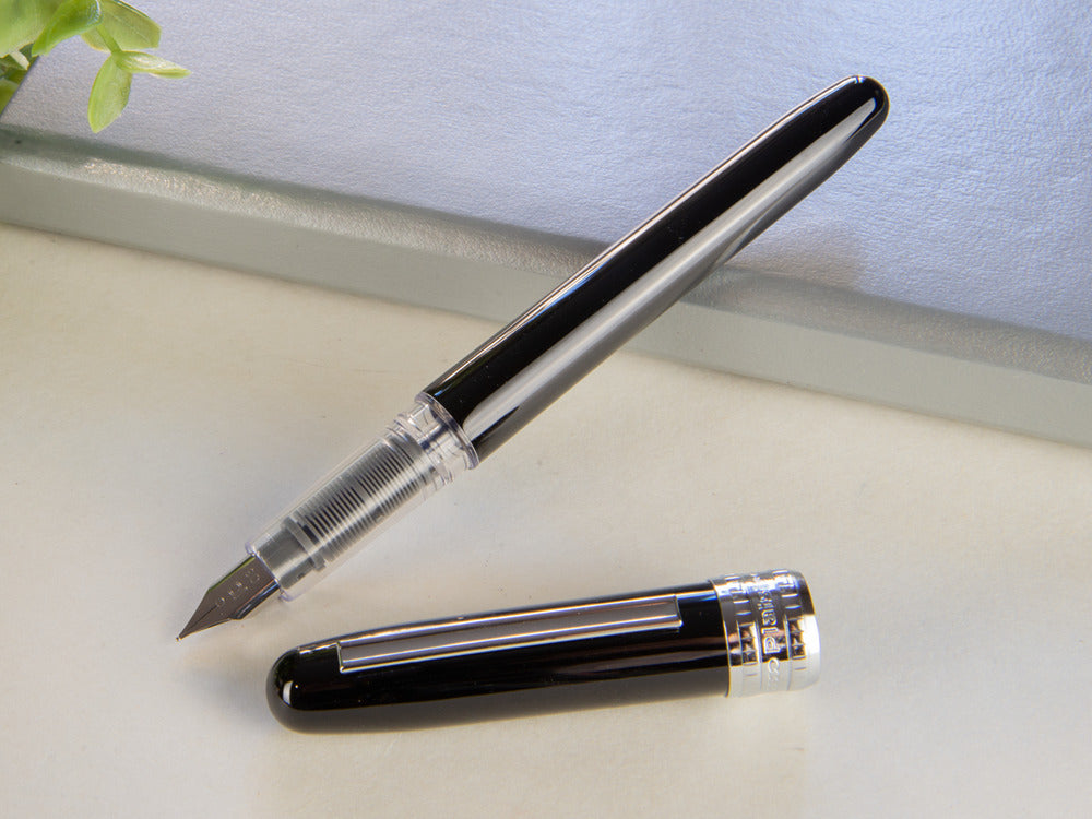 Platinum Plaisir Fountain Pen, Anodized aluminium, Black, PGB-1000-1