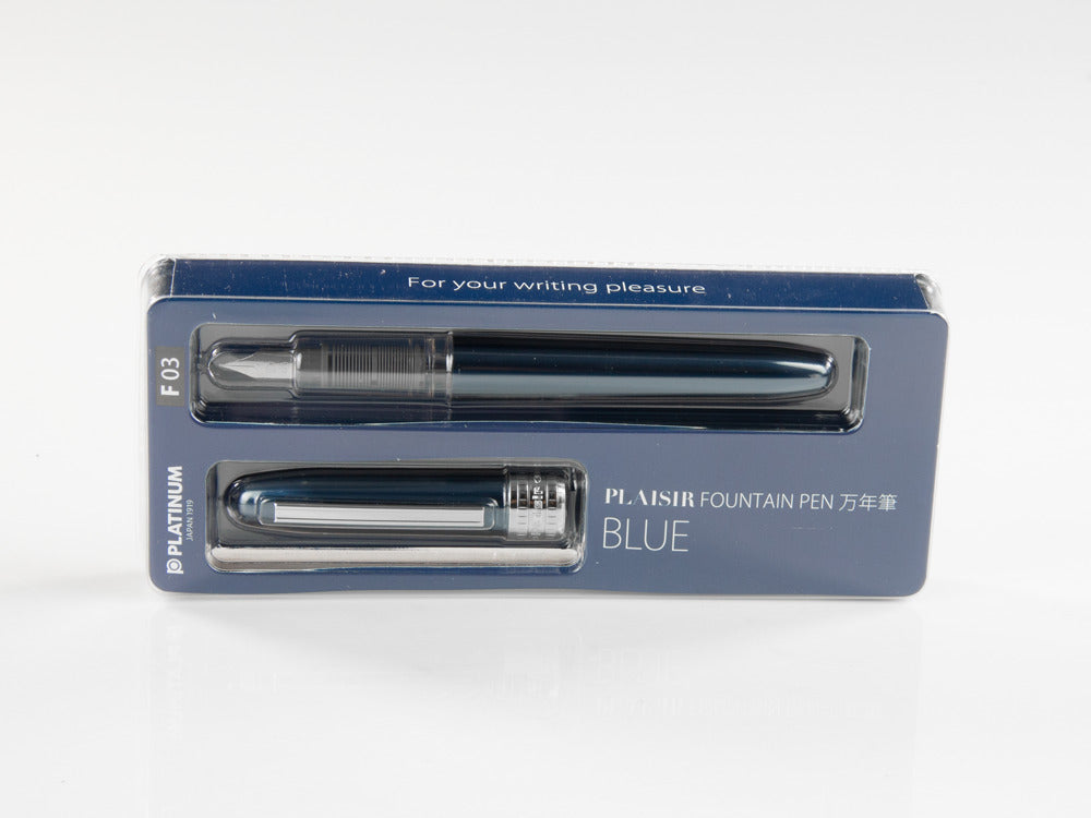 Platinum Plaisir Fountain Pen, Anodized aluminium, Blue, PGB-1000-56