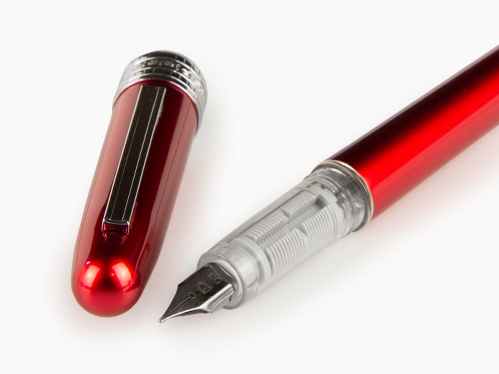 Platinum Plaisir Fountain Pen, Anodized aluminium, Red, PGB-1000-70