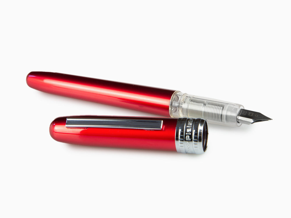 Platinum Plaisir Fountain Pen, Anodized aluminium, Red, PGB-1000-70