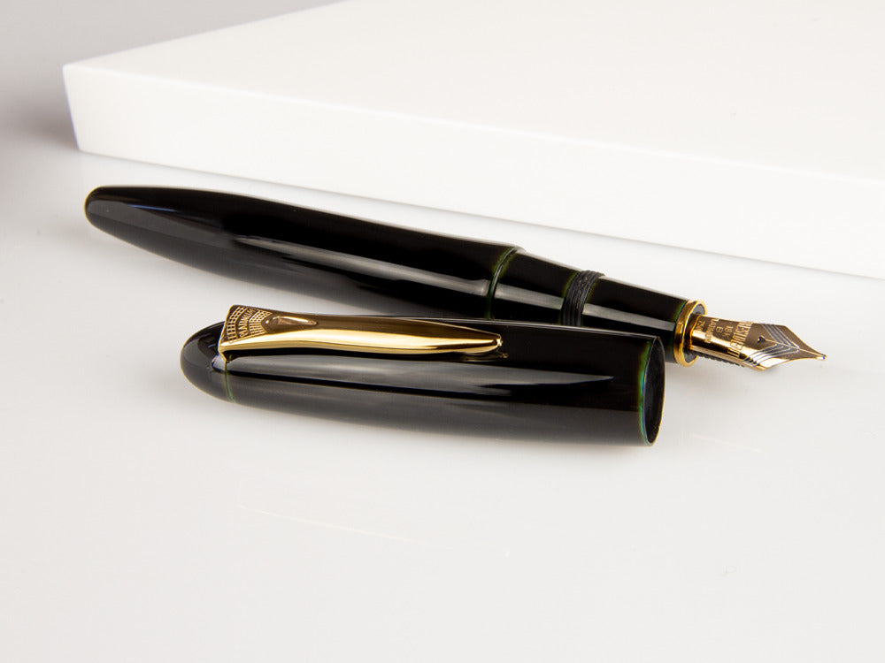 Platinum Izumo Fountain Pen, Green, Ebonite, Tamenuri PIZ-55000-27
